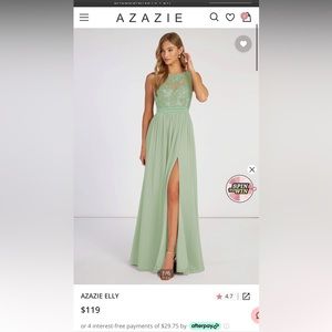 Azazie dusty sage dress